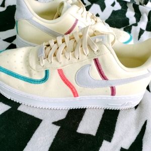 Yellow Nike Air Force Ones size 8.5